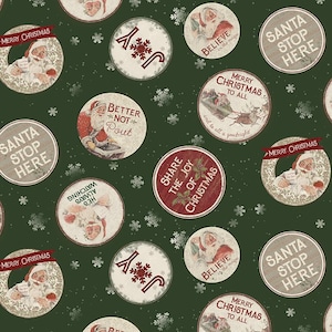 Better Not Pout Ornaments CLTY3784-113 by Dan DiPaolo for Clothworks Fabrics