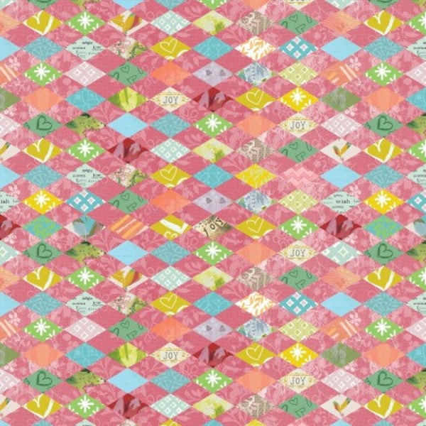 BEN16145-25 A Heart Led Life Painted Harlequin by Kelly Rae Roberts for Benartex Fabrics