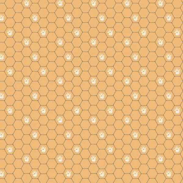 SC23510 Sunshine & Chamomile Honey Comb Yellow by Lori Woods for Poppie Cotton Fabrics (See the rest of this collection)