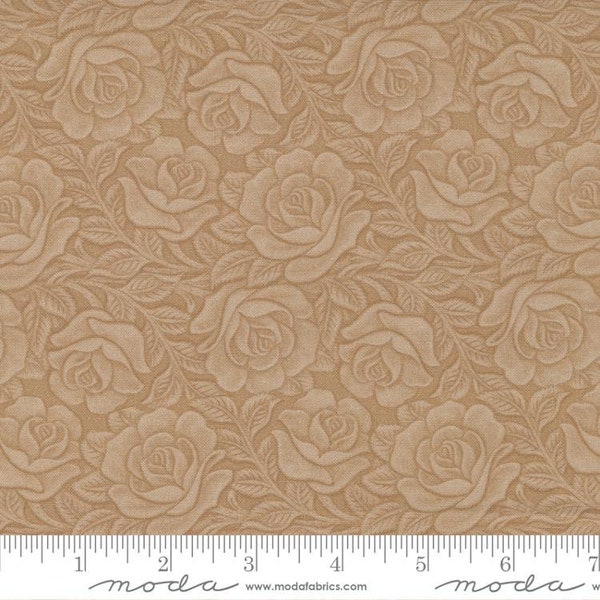 Leather Lace Amazing Grace 7403 17 Leather Brown Leather Rose by Cathe Holden for Moda Fabrics (See the rest of the collection)