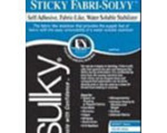 Sulky Sticky Fabri-Solvy, 12 Sheets, 8.5" x 11