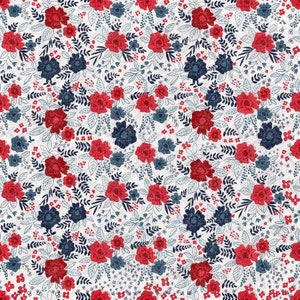 20244-WHT American Dreamer White Ditzy Floral by AmyLee Weeks for 3 Wishes Fabric