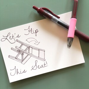 4x6&quot; Instant Download Postcards to Voters - Let&#39;s Flip This Seat - Hand Drawn Pencil Postcard - Coloring Book Style