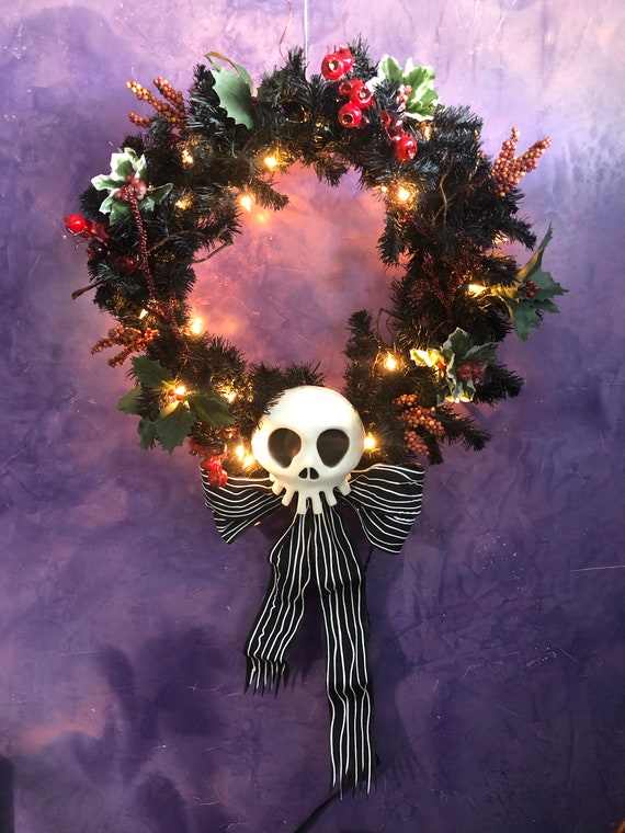 Haunted Mansion Holiday Nightmare Before Christmas Wreath Etsy
