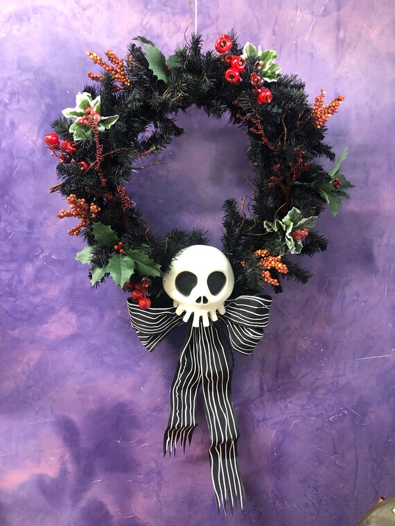 Haunted Mansion Holiday Nightmare Before Christmas Wreath Etsy