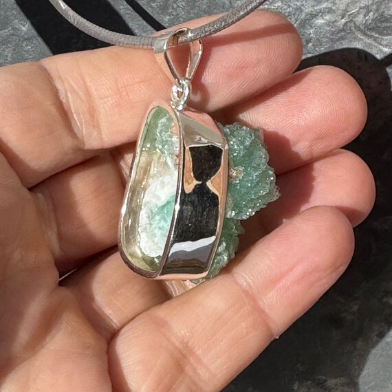 Apophyllite Pendant Green Apophyllite Pendant Natural Apophyllite Necklace