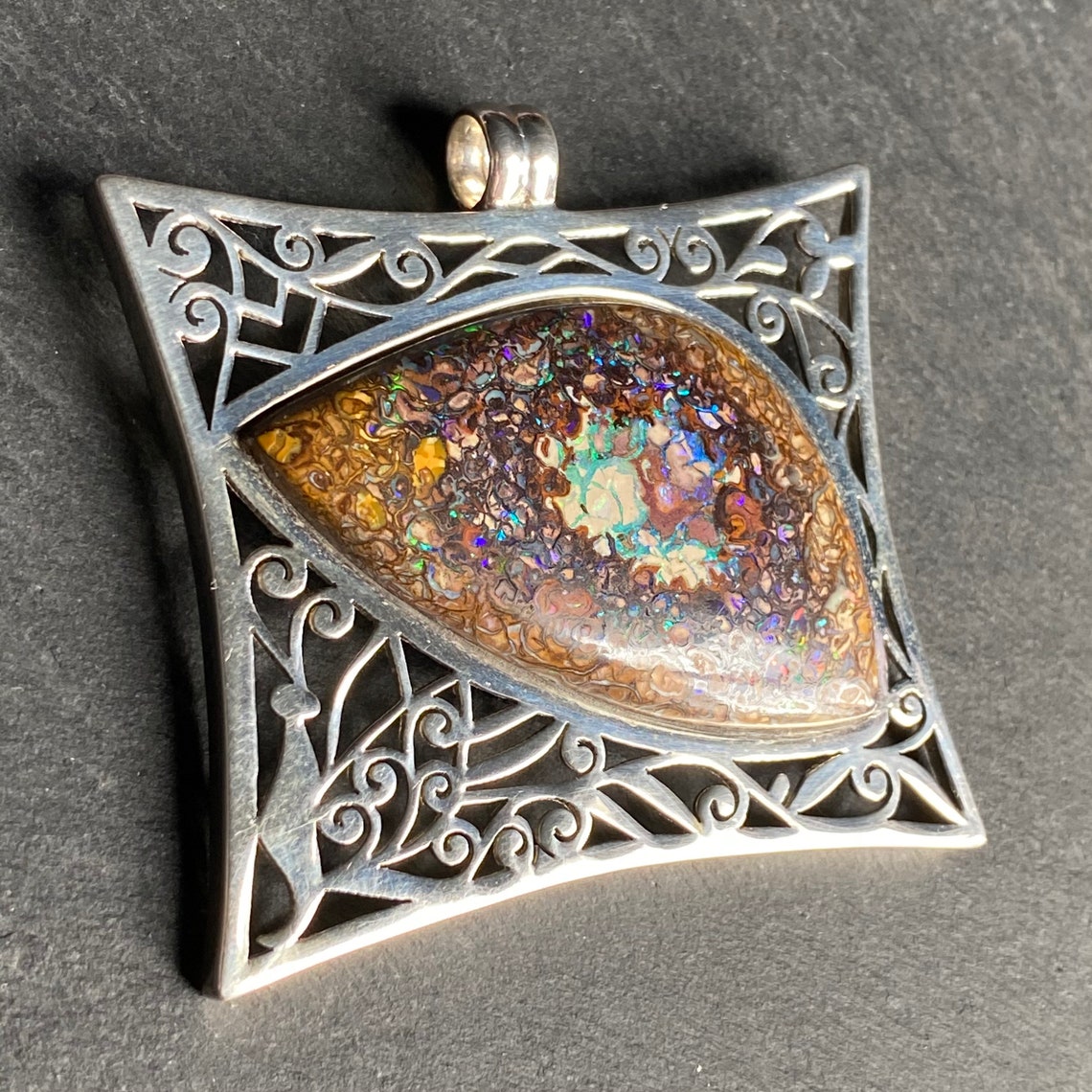 Opal Pendant Large Boulders Opal Pendant Filigree Design - Etsy