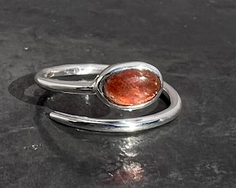 Solstensring - silver solstensring - naturlig solstensring storlek U.K. - R 1/2, US - 9, EU - 59