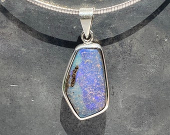 Opal Pendant - Australian opal pendant - boulder opal pendant