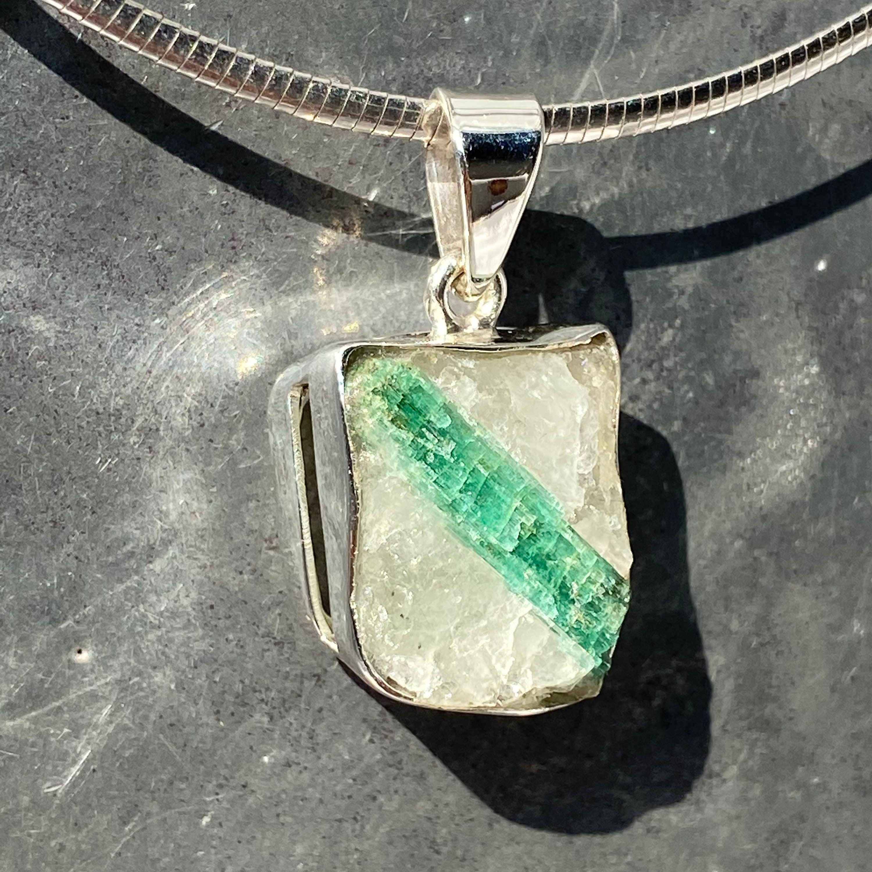 Emerald Pendant Natural Emerald Pendant Raw Emerald | Etsy UK