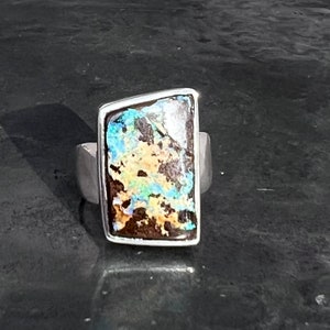 Opal - opal ring - boulder opal ring - chunky opal ring size U.K. - S 1/2, US - 8 3/4, EU - 60