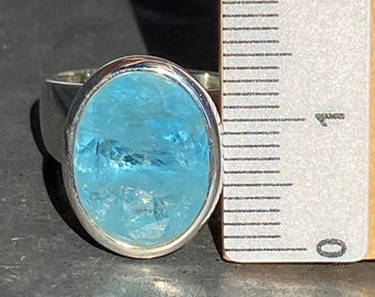 Aquamarine Ring - Faceted Aquamarine Ring - Aquamarine Ring