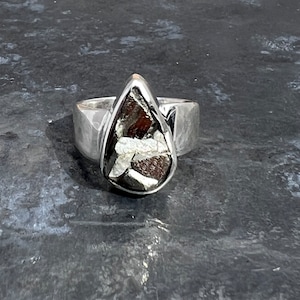 Pyrite - Pyrite ring - pyrite druzy ring - raw pyrite ring with adjustable band size UK - l 1/2, US - 6, EU - 52