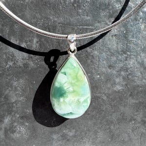 Hemimorphite - Hemimorphite pendant - natural Hemimorphite necklace