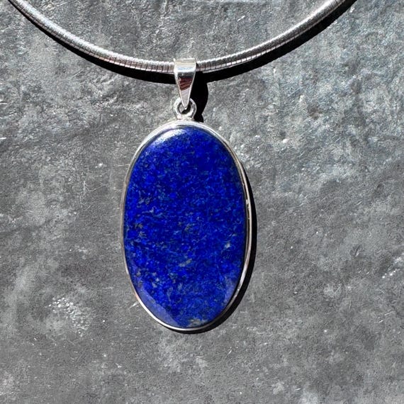 Pendentif Main En Argent 925 Avec Pyrite, Lapis-lazuli Et Jaspe - Longueur 2,5 Pouces