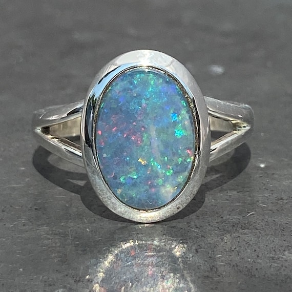 Buy Opal Engagement Ring, Opal Ring, White Gold Opal Ring, Celtic Opal  Engagement Ring, Opal Ring, White Gold Opal Ring Online in India - Etsy