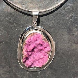 Cobalt Calcite Pendant
