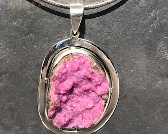 Cobalt Calcite Pendant