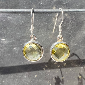 Lemon quartz earring
