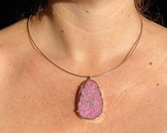 Cobalt Calcite Pendant