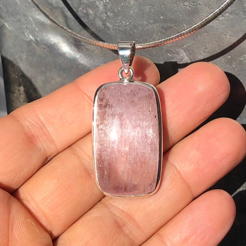 Rectangle Kunzite Pendant