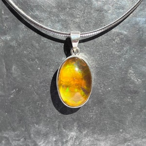 Opal Pendant - Large Ethiopian Opal Pendant - black Ethopian opal - black opal pendant