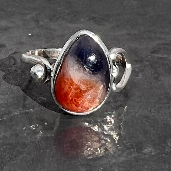 Sunstone Iolite Ring Iolite Sunstone Ring Sterling Silver Sunstone