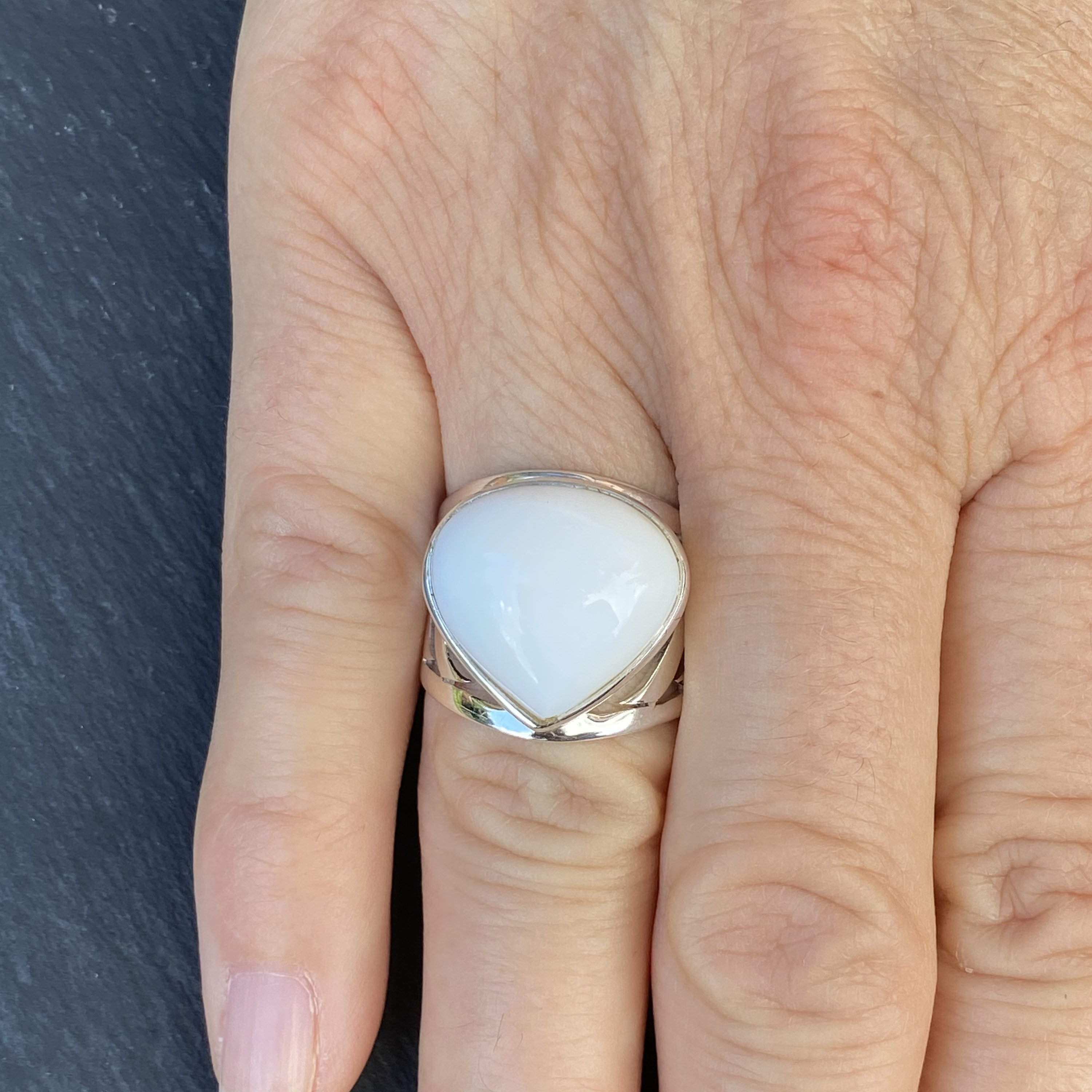 Quartz ting white quartz ring filigree band quartz ring Etsy