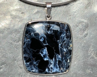 Pietersite Pendant - fine pietersite necklace - silver Pietersite pendant