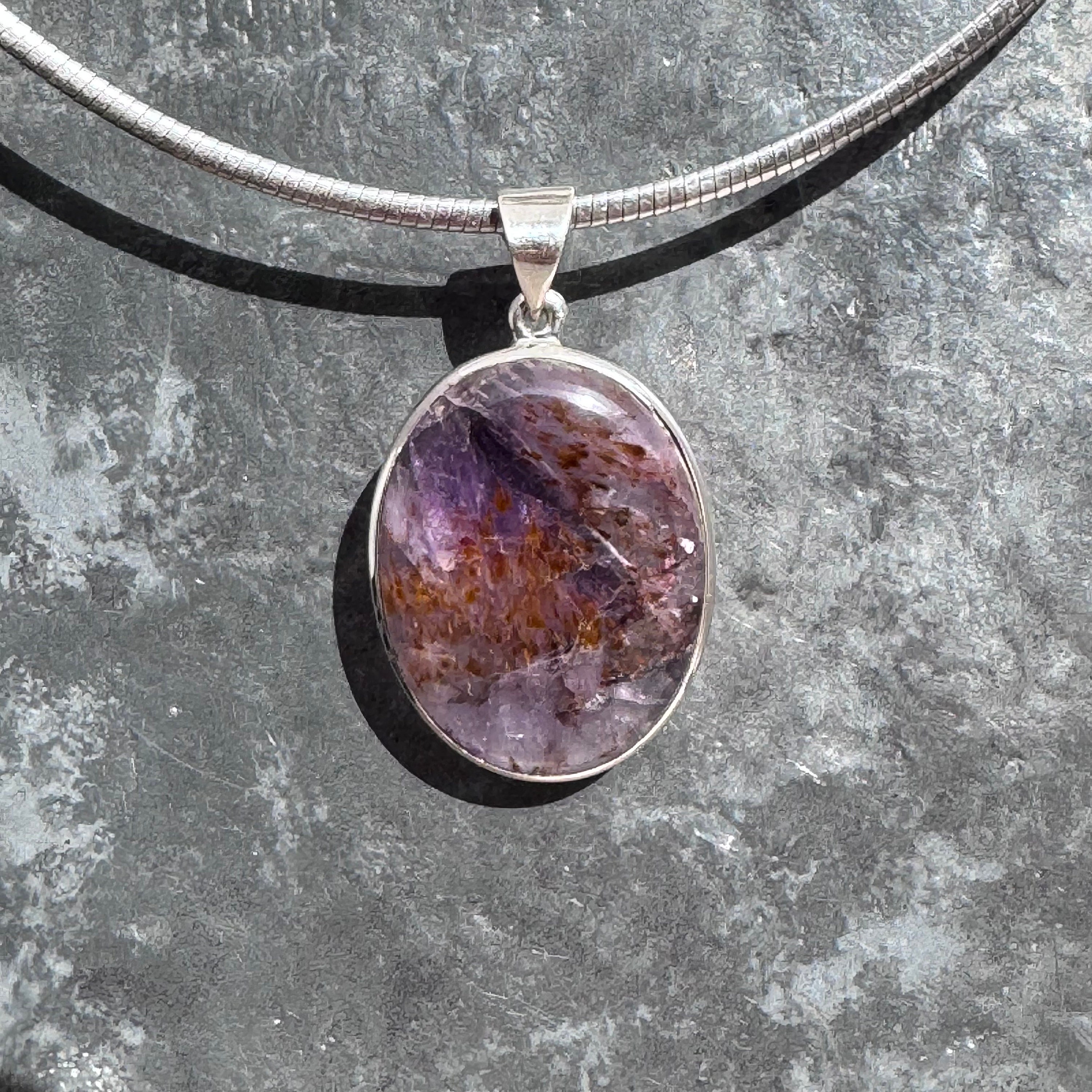 Purple Super Seven Crystal Necklace Purple Super-7 Crystal Jewelry