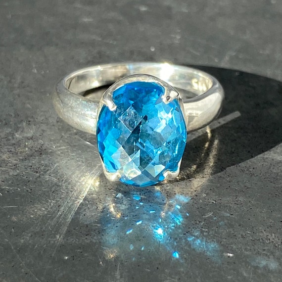 LAGOS Sterling Silver & 18K Yellow Gold Glacier Blue Topaz Ring |  Bloomingdale's