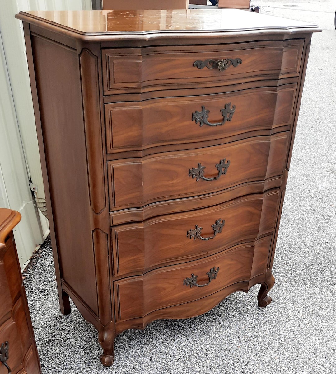 French Provincial Chest of Drawers, Highboy by Drexel SOLID Wood - Etsy