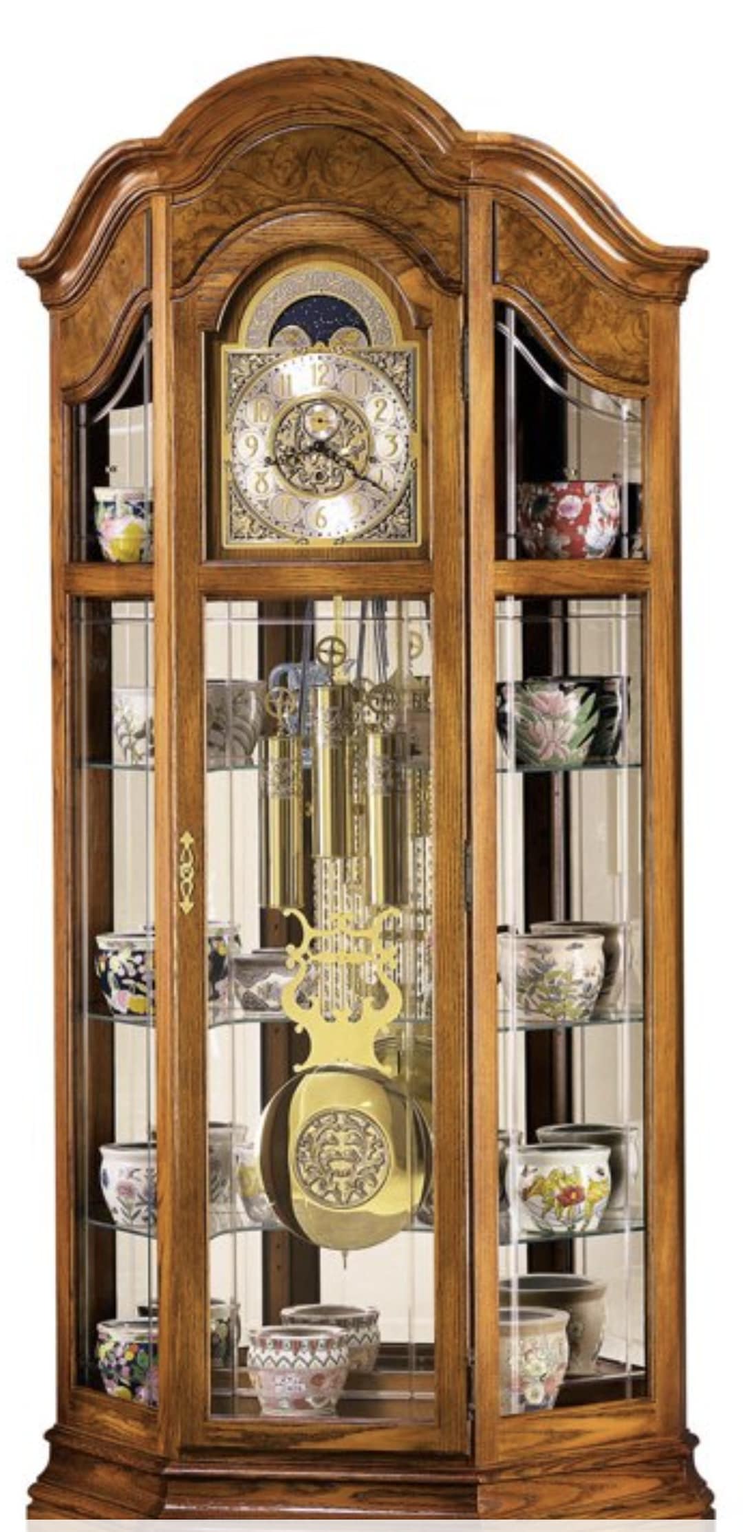 Howard Miller Grandfather Clock Curio Cabinet Etsy UK