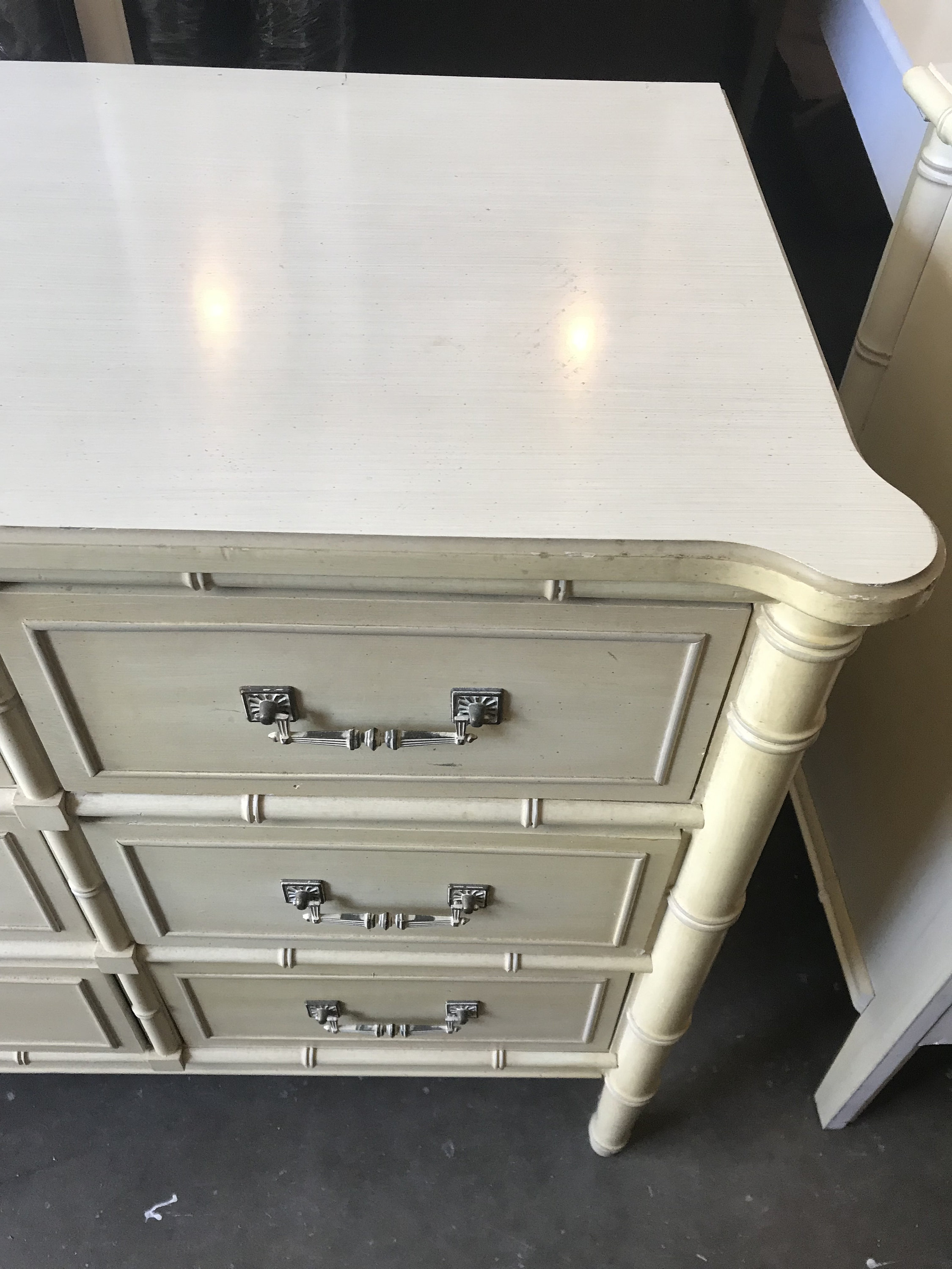 Henry Link Bali 9 Drawer Dresser Hollywood Regency Faux Bamboo Dresser ...