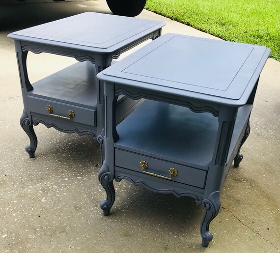 PAIR Vintage Country French Provincial End Tables Night Stands Etsy