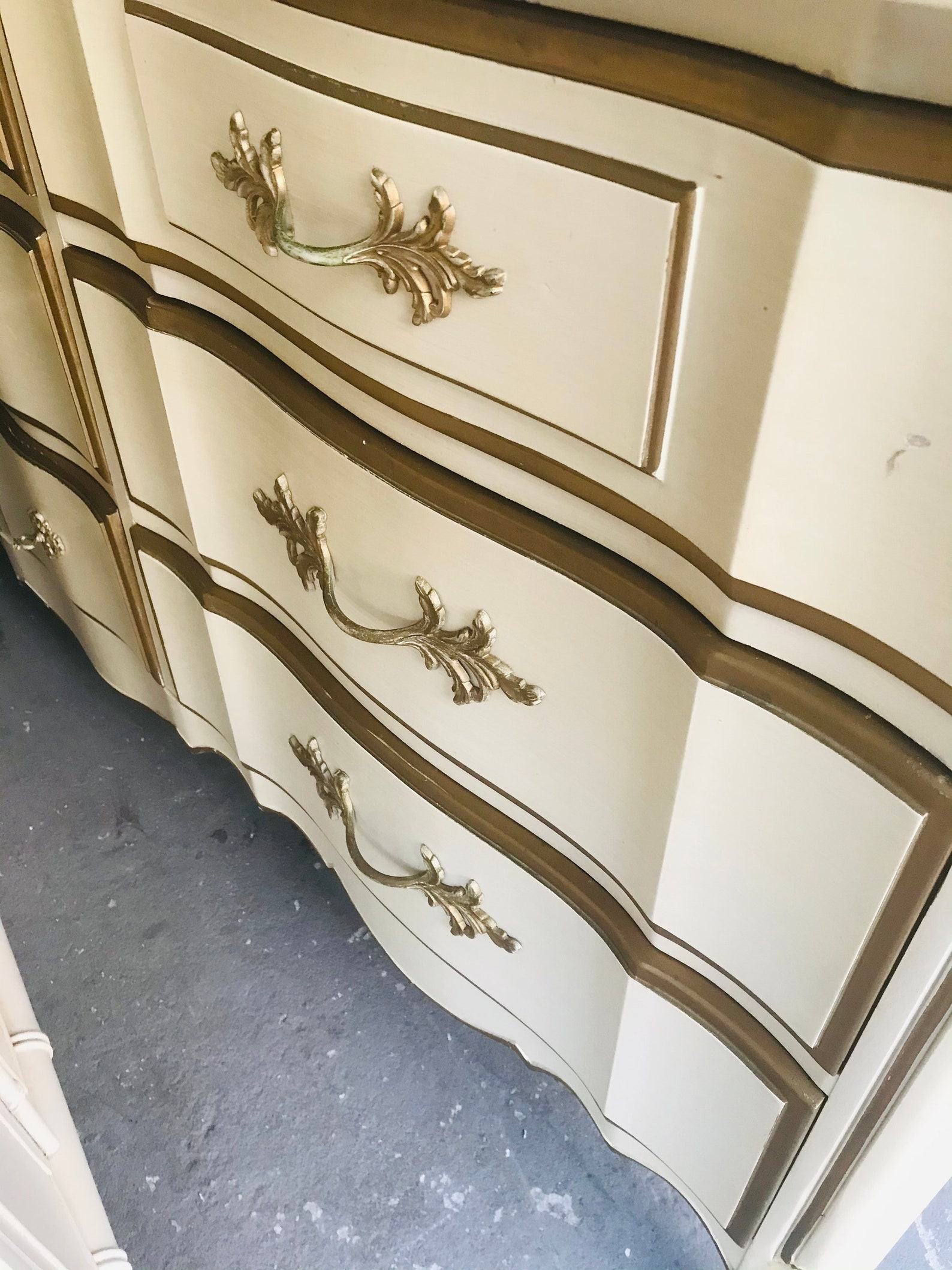 Thomasville French Provincial 9 drawer dresser Original Paint Etsy