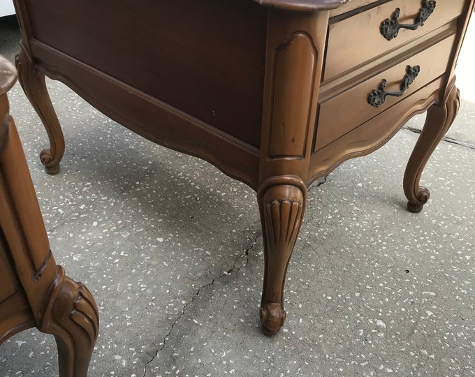 Bassett French Provincial End Tables Vintage PAIR Etsy