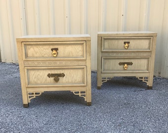 Dixie Nightstands End Tables Shangri La achinoiserie Asian Chinese