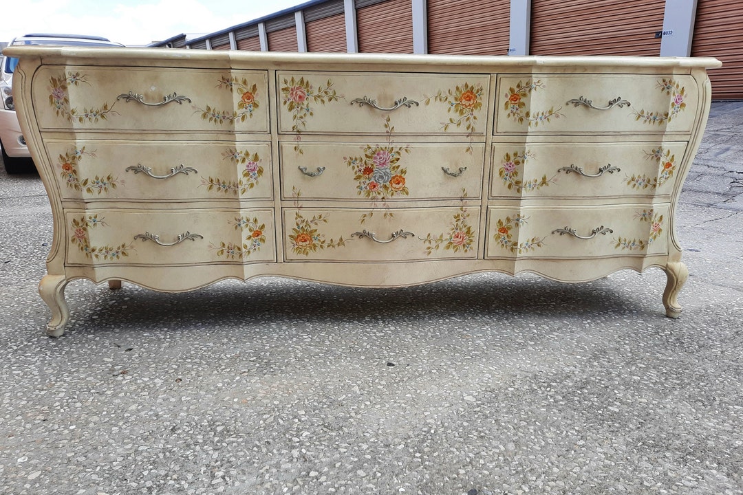 Romweber French Bedroom Set Dresser Night Stands Headboard Mirrors Etsy