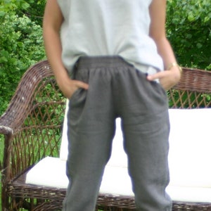 Linen pants for women, linen pants MAJA,  natural clothing, casual loose trousers