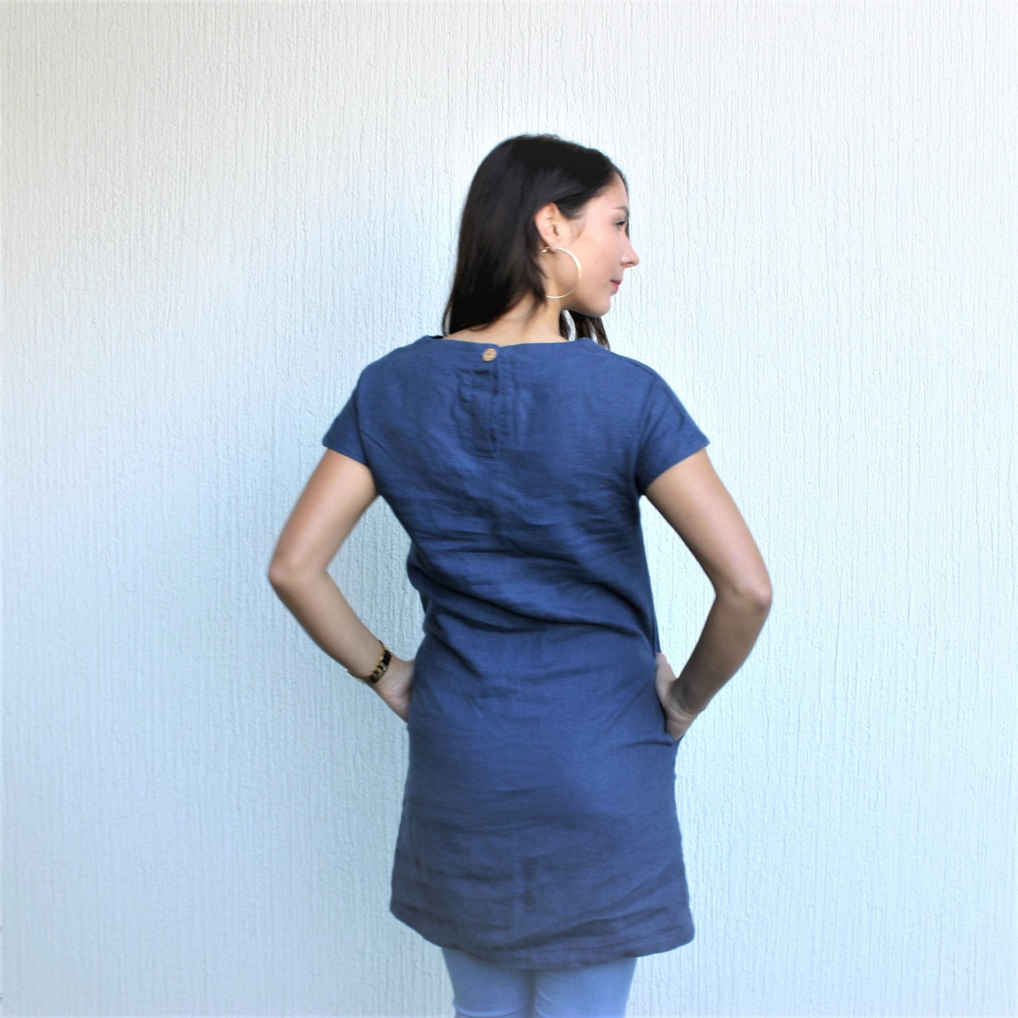 biba blue dress Angel Biba Blue Dress With Black Lace 10 main image 0