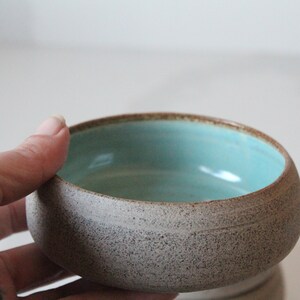 gray clay bowls turquoise inside image 4