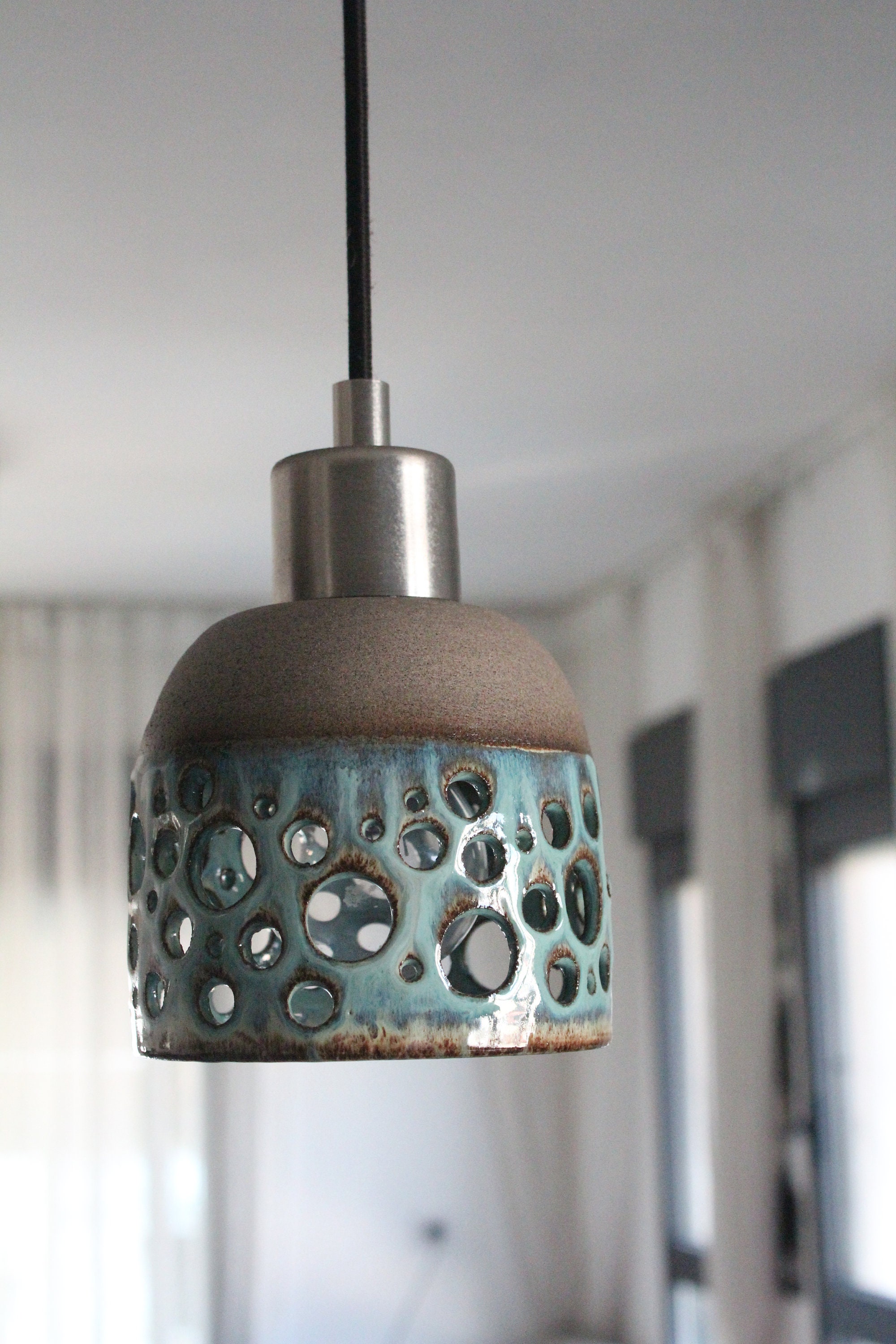 DULTON PENDANT LAMP GRAY GREEN/グレイグリーン Qepeety Mid Century Pendant Light 1-Light Green Kitchen