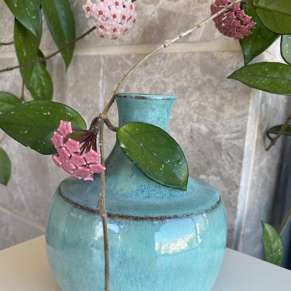 pottery vase -Ceramic handmade ceramic handmade vase turquoise