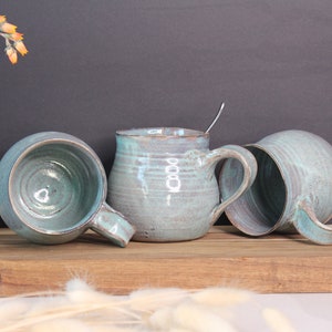 Handgemachte Keramiktasse, Steinzeugbecher, Kaffeetasse, Teetasse, Becher für Mama, große Kaffeetasse, Weihnachtsgeschenk, Geburtstagsgeschenk, Kaffeeliebhaber Geschenk