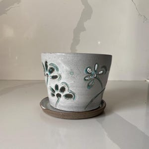 Orchid Pot With Holes, Ceramic Orchid Planter with a suitable saucer pottery