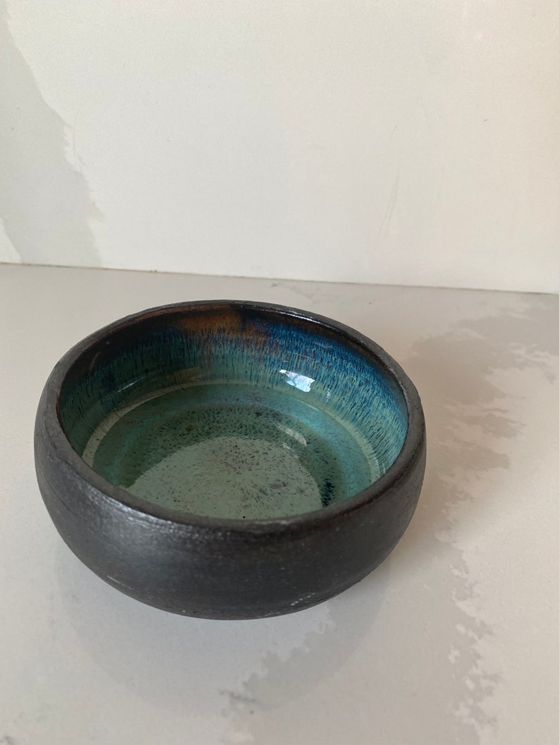 gray clay bowls turquoise inside image 6