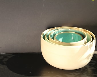 set of 4 handmade ceramic bowls