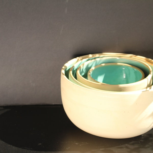 set of 4 handmade ceramic bowls