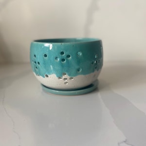 Orchid Pot With Holes, Ceramic Orchid Planter with a suitable saucer pottery